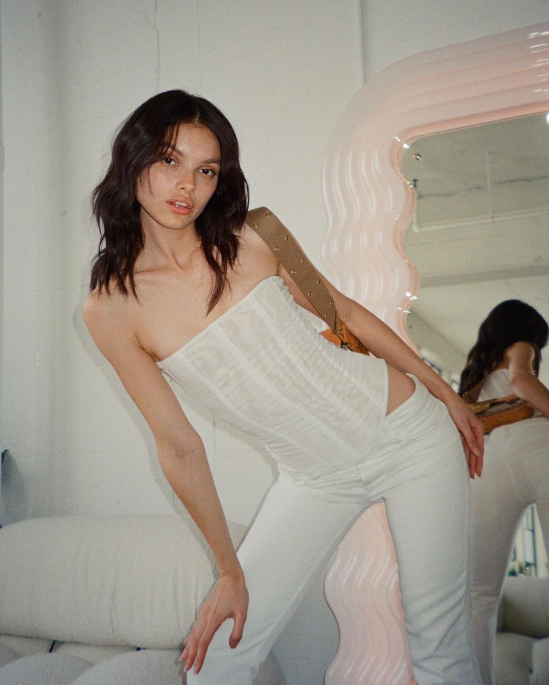 Top Feminino Tomara que Caia Mesh Corset