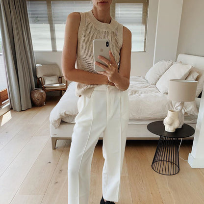 Blusa Feminina Crochê Sem Mangas