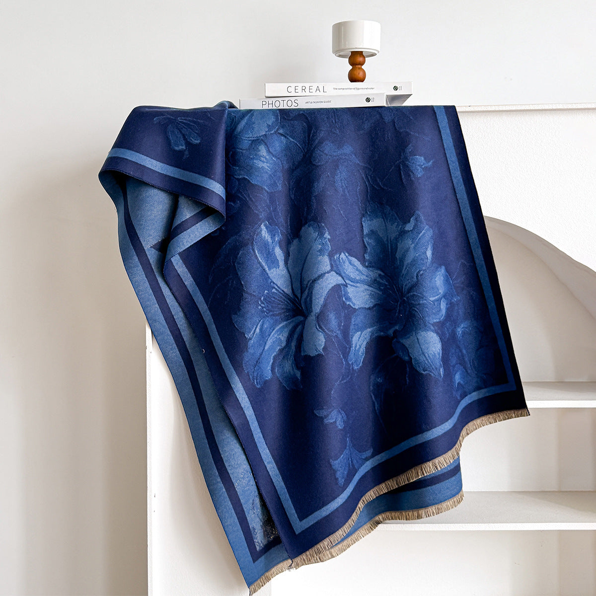 Womens Elegant Faux Cashmere Neck Warmer Versatile Warm And Thick Shawl