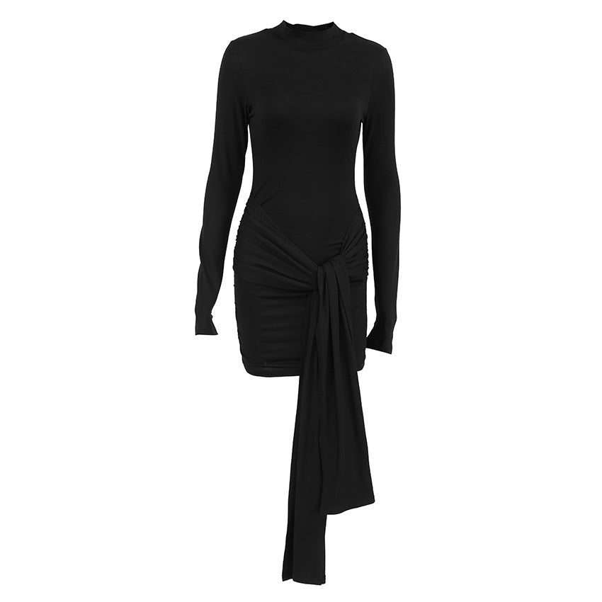 Sexy Form-fitting Asymmetrical Lace-up Bodycon Dress