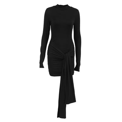 Sexy Form-fitting Asymmetrical Lace-up Bodycon Dress
