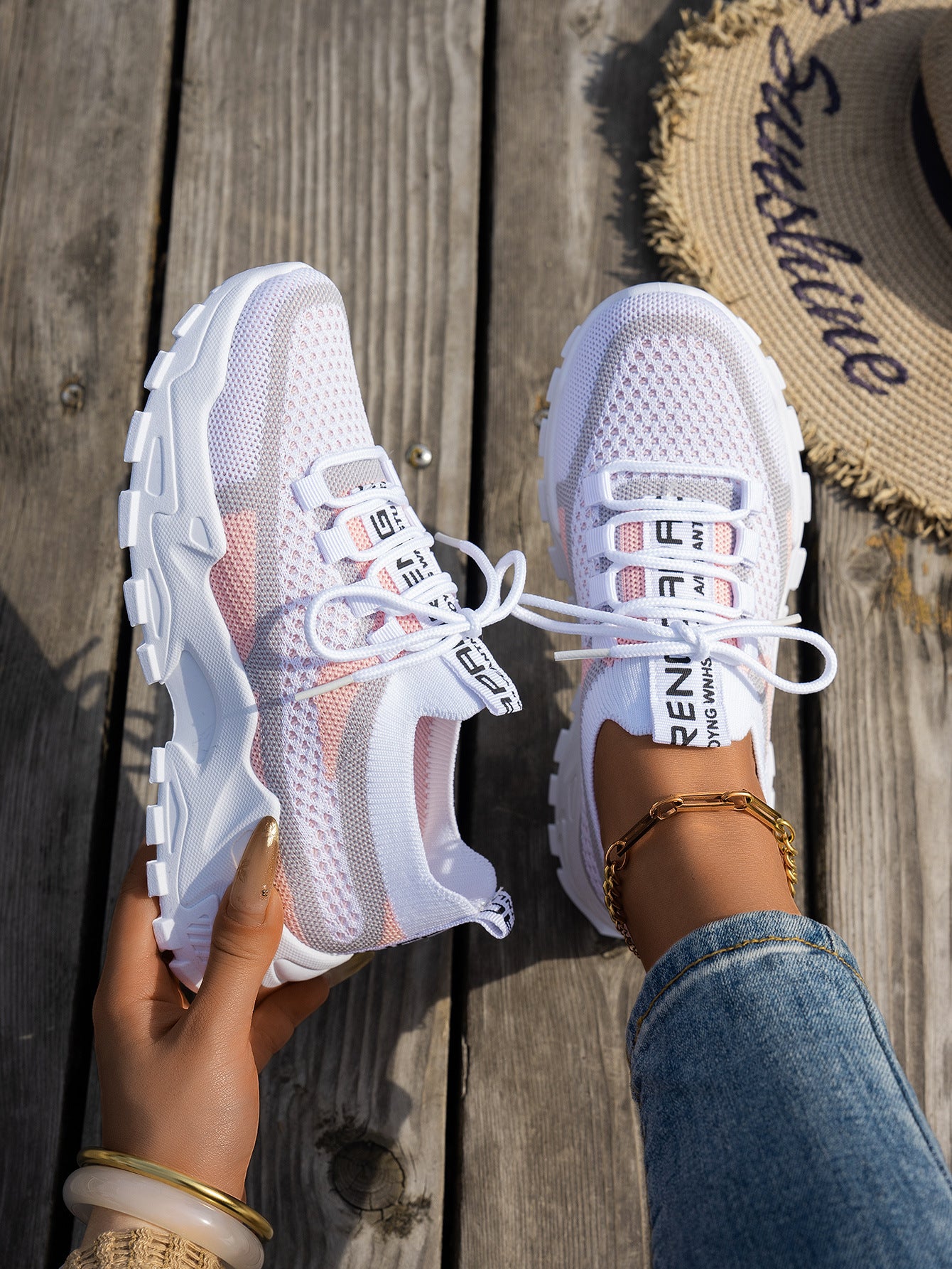 Tênis Feminino Flyknit Respirável Casual