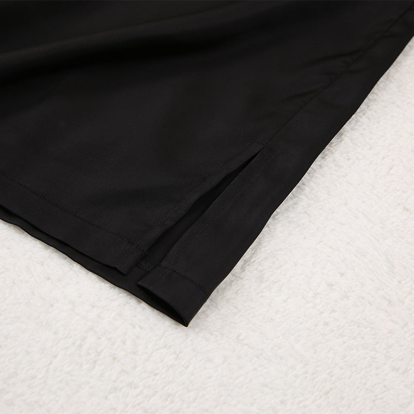 Pijama Feminino de Seda Pura em Cor Sólida