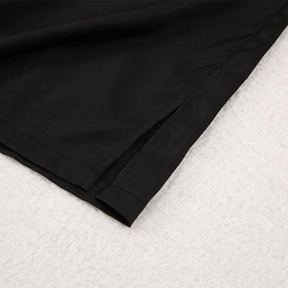 Pijama Feminino de Seda Pura em Cor Sólida