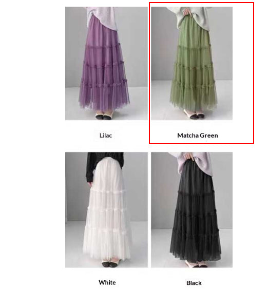 Saia Midi Puffy em Tule com Babados | Estilo Francês Sofisticado