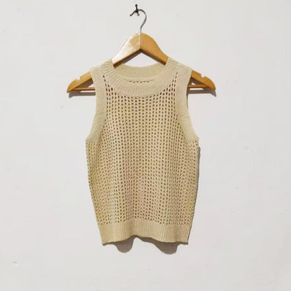 Blusa Feminina Crochê Sem Mangas