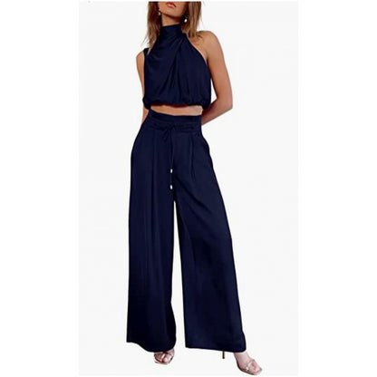 Conjunto Feminino Verão Cropped e Calça Wide Leg