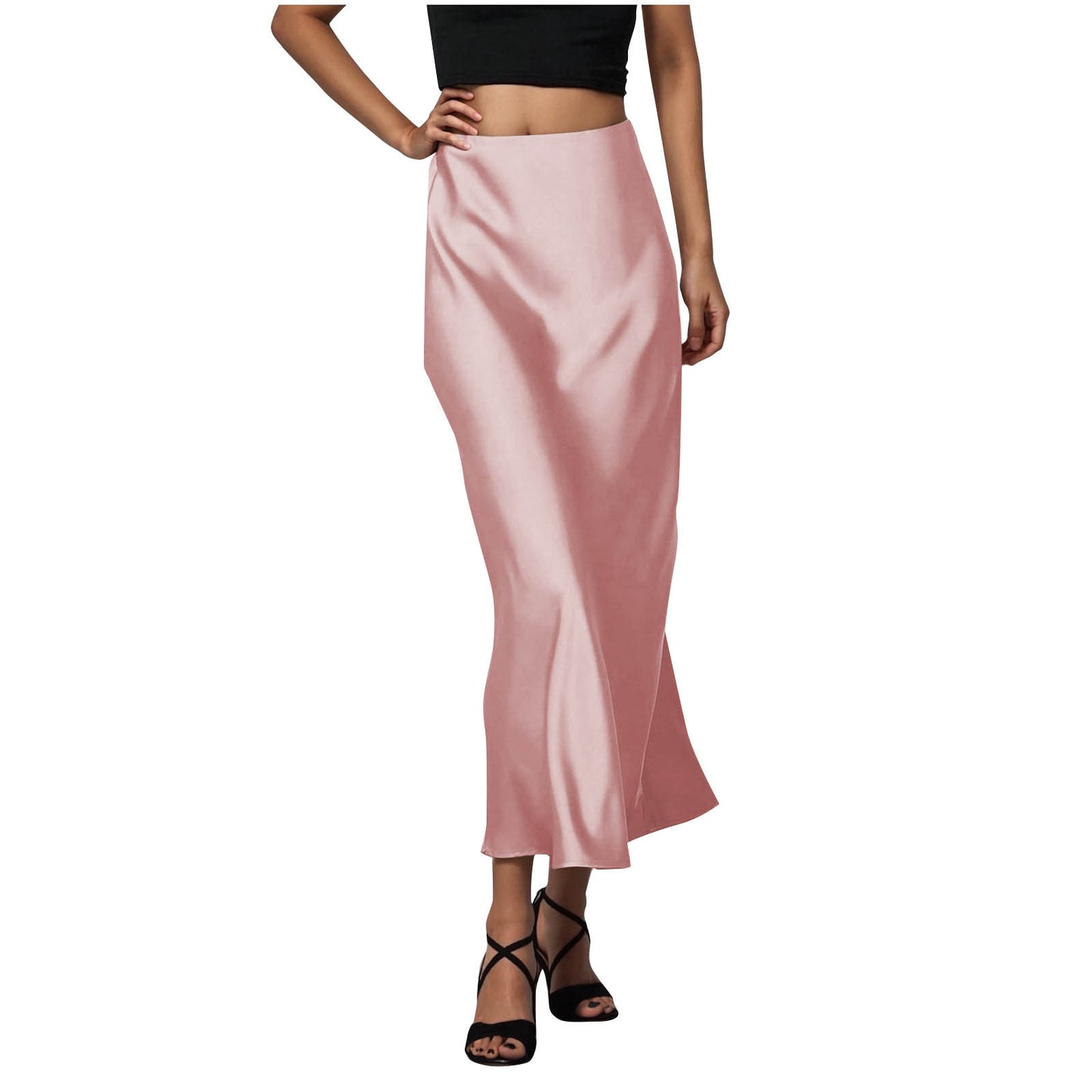Elegant Silky-satin Skirt That Pairs Effortlessly With Any Look