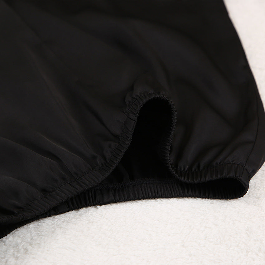 Pijama Feminino de Seda Pura em Cor Sólida