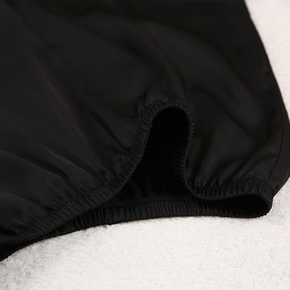 Pijama Feminino de Seda Pura em Cor Sólida