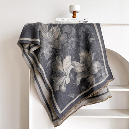 Womens Elegant Faux Cashmere Neck Warmer Versatile Warm And Thick Shawl