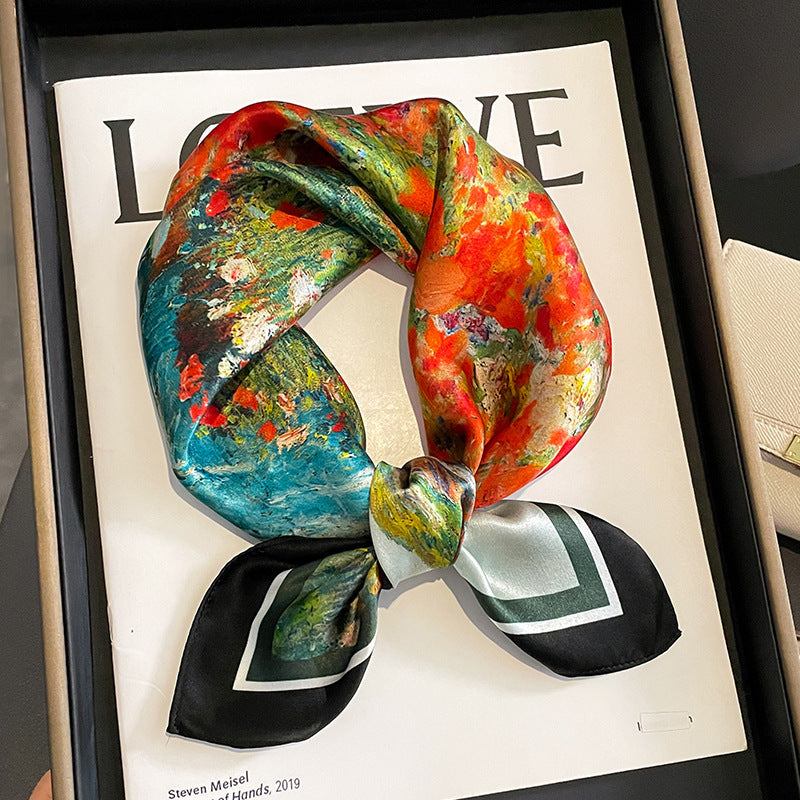 Versatile And Stylish Silk Neck Scarf