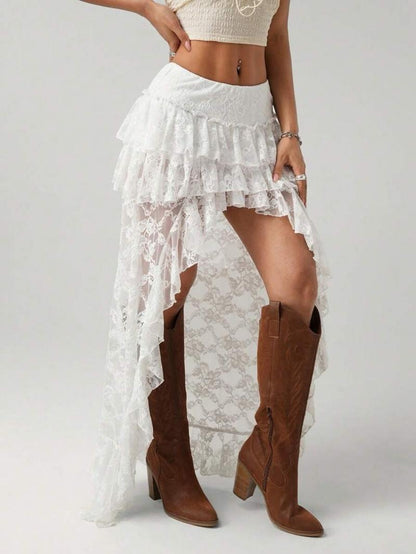 Irregular Designer-style Skirt With A Cowgirl Vibe