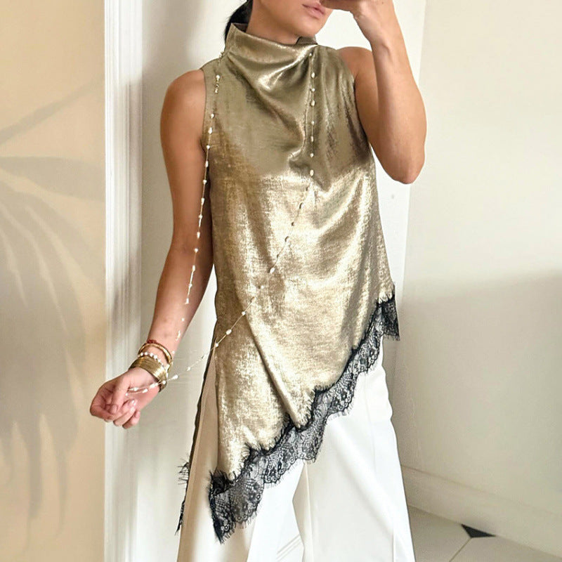 Blusa Feminina Sem Mangas Minimalista