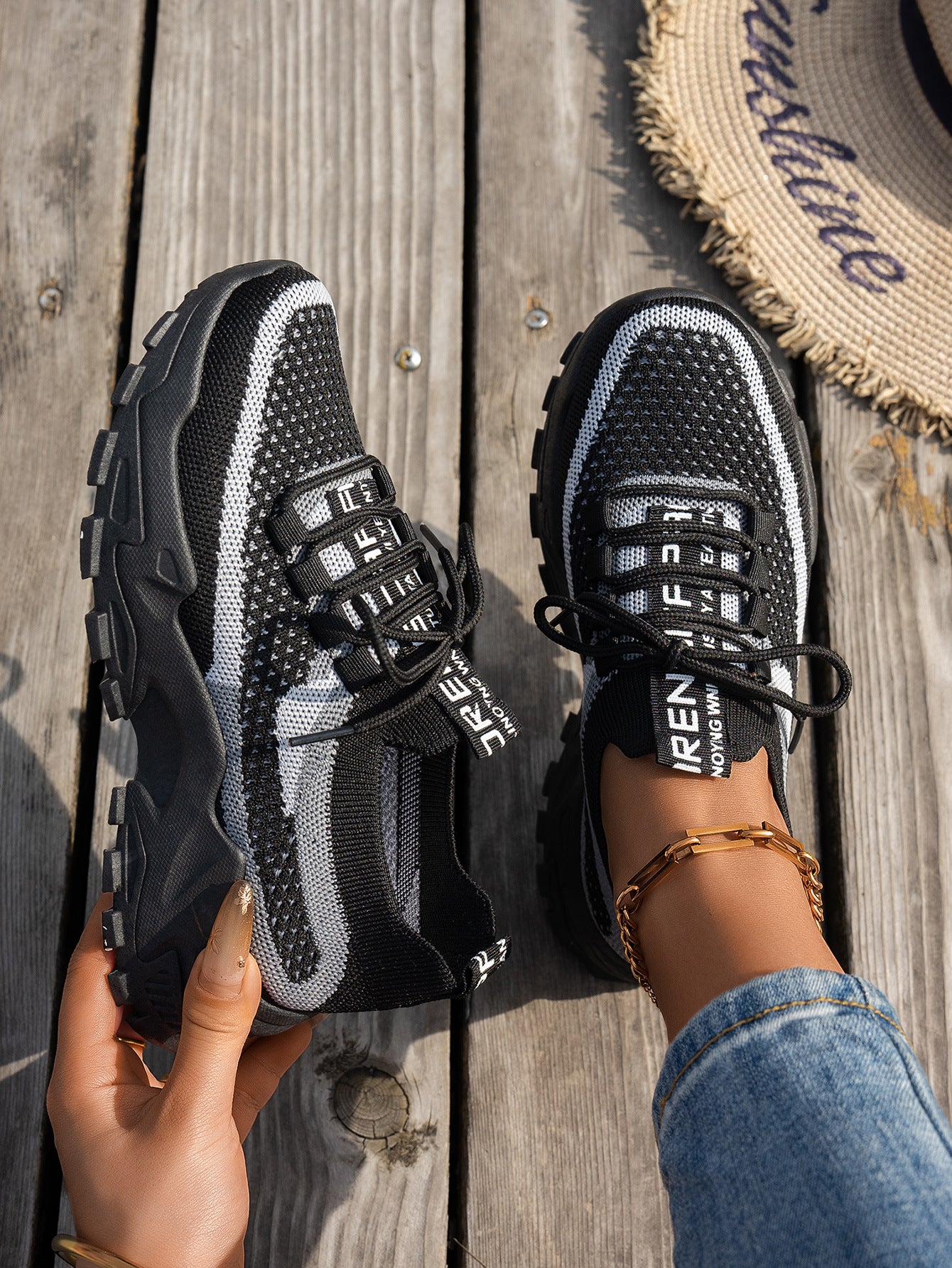 Tênis Feminino Flyknit Respirável Casual