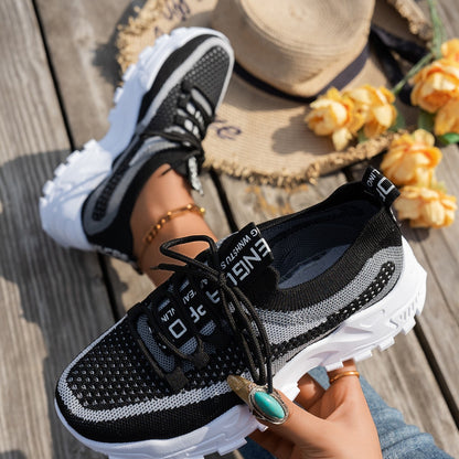 Tênis Feminino Flyknit Respirável Casual