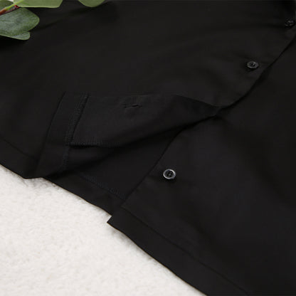 Pijama Feminino de Seda Pura em Cor Sólida