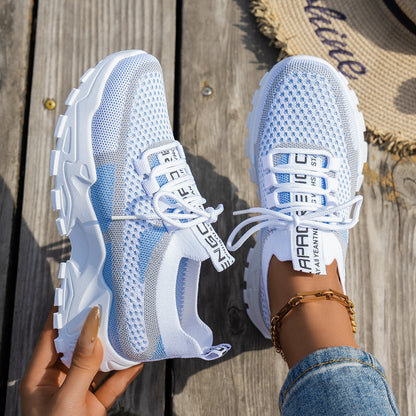 Tênis Feminino Flyknit Respirável Casual