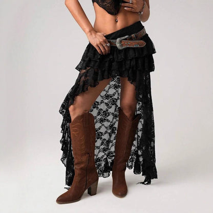 Irregular Designer-style Skirt With A Cowgirl Vibe