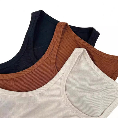 3 Regatas Feminina Frente Única com Elasticidade