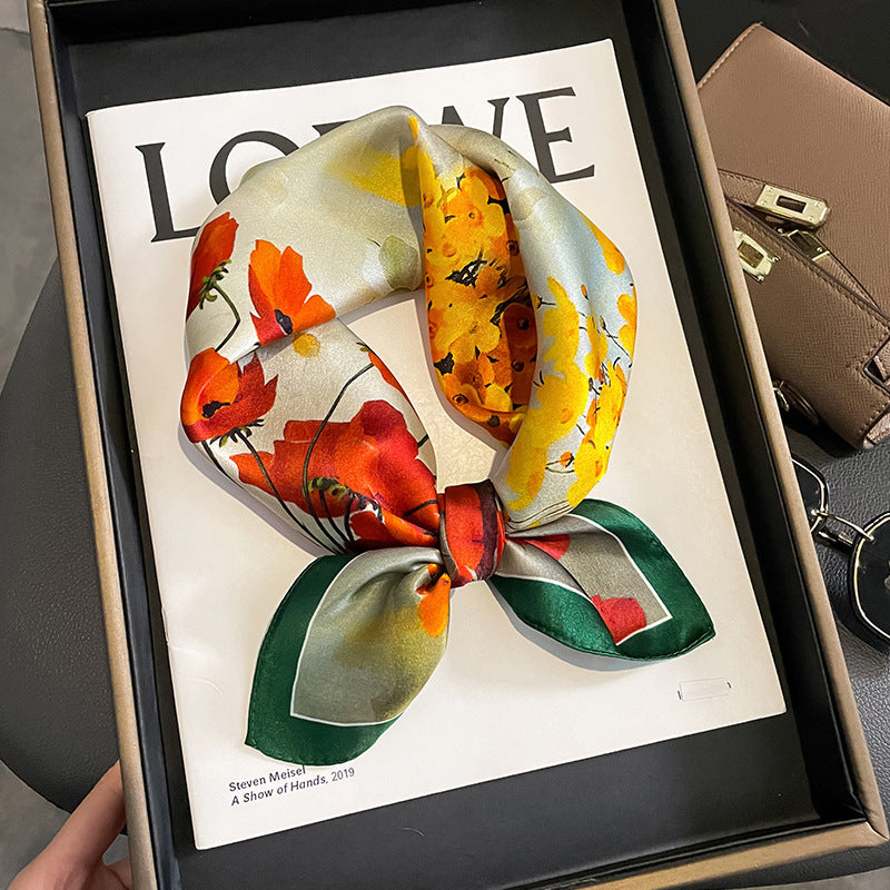 Versatile And Stylish Silk Neck Scarf