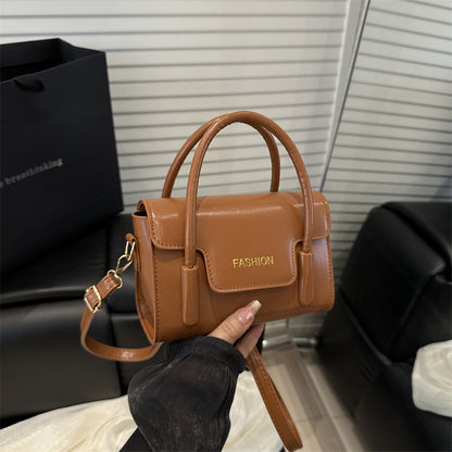 Womens Minimalist Solid-color Trendy Niche Crossbody Bag