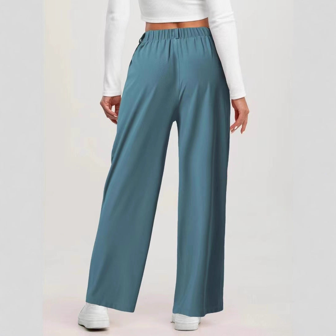 Elegant Professional-style High-waisted Straight-leg Pants